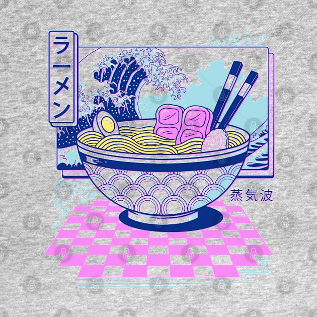 Vaporwave Ramen by Vincent Trinidad Art